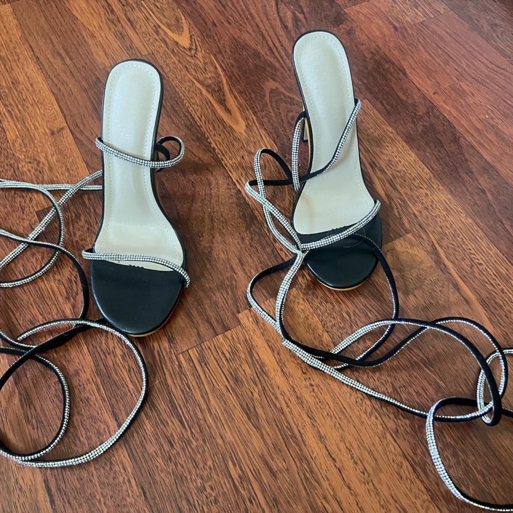 Elegant Black Strappy Heels